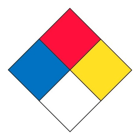 American Labelmark Co LabelMaster H-L92 NFPA Diamond Only Label, 4" x 4", Paper, 500/Roll H-L92